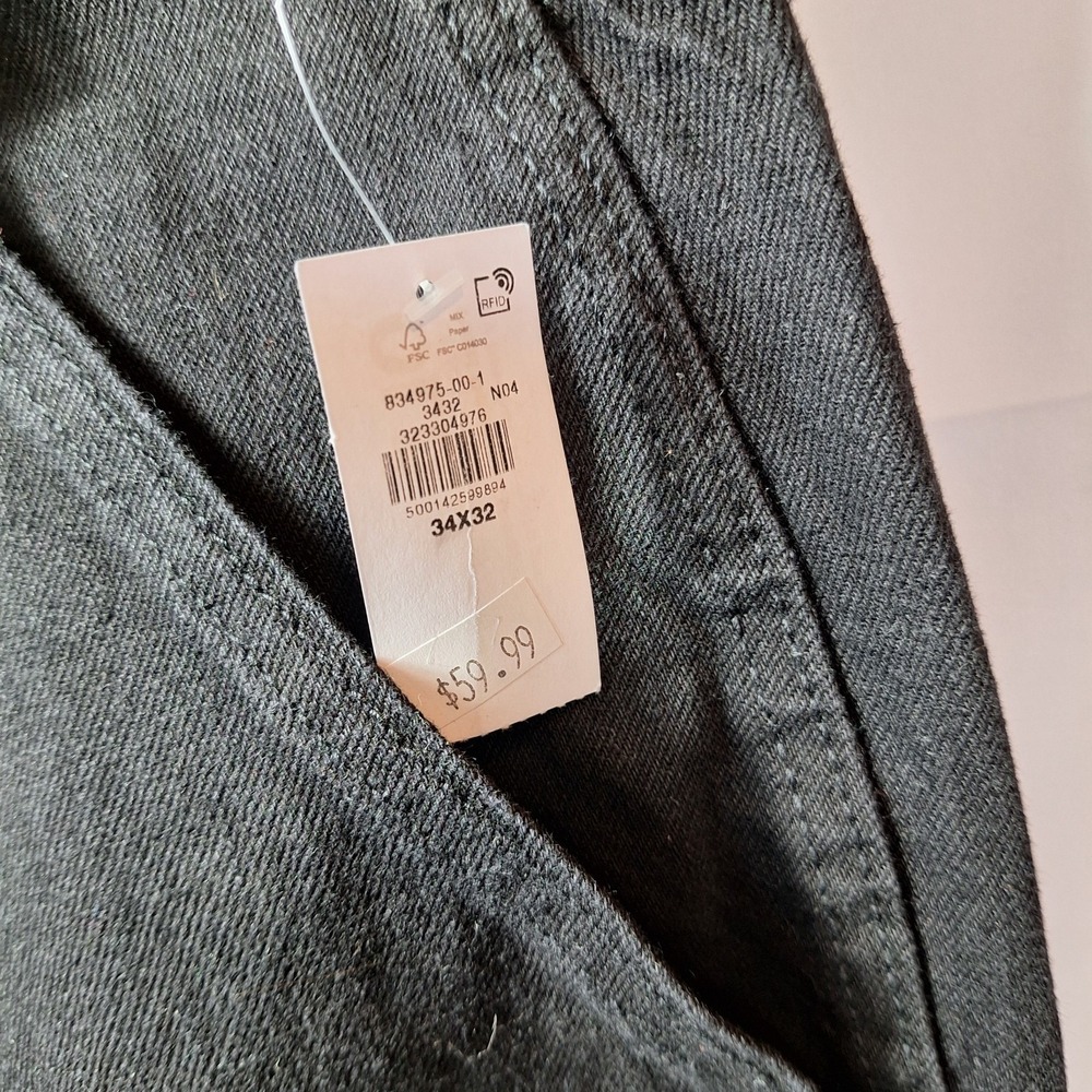 NWT$ OLD NAVY 90s Baggy 100% Cotton Built-In-Flex Jean Men Sz 34x32 Black Aug/25 - Picture 8 of 9